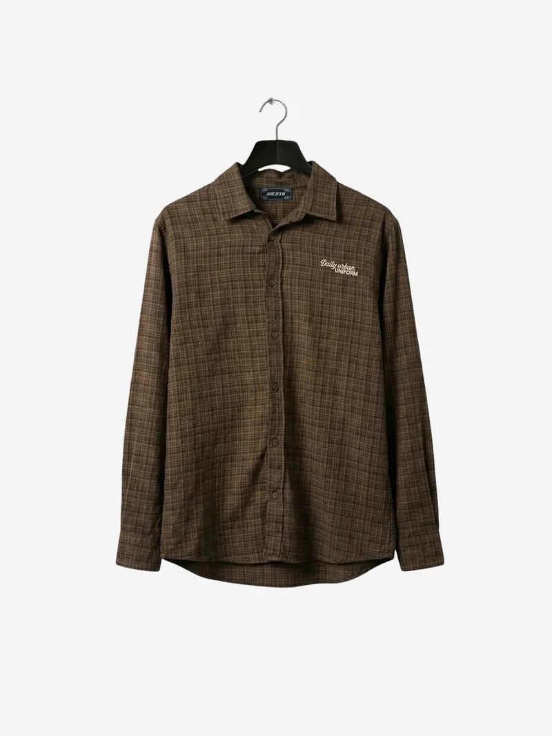 Giesto GIESTO Men's Relaxed Fit Plaid Poplin Shirt