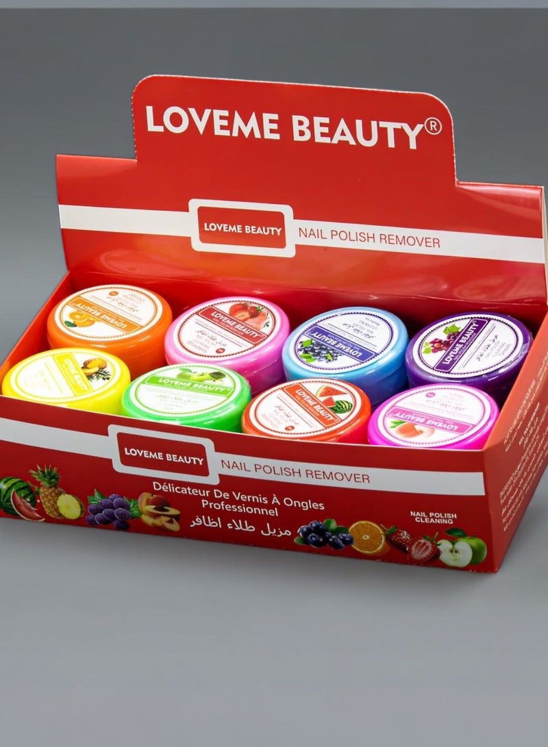 LOVEME BEAUTY 8 -Piece PROFESSIONNEL Nail Polish Remover Multicolour - Image 1