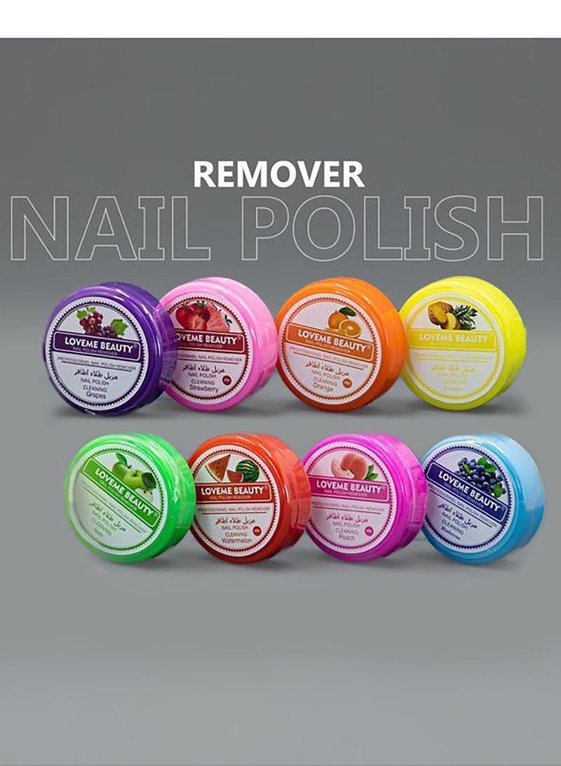 LOVEME BEAUTY 8 -Piece PROFESSIONNEL Nail Polish Remover Multicolour - Image 2