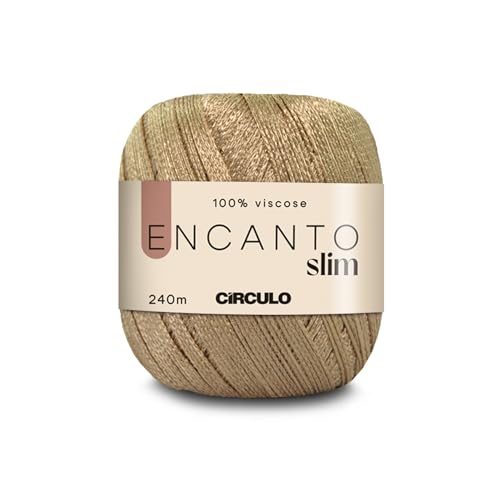 CÃRCULO CIRCULO Encanto Slim Yarn 100 Viscose Luxury Shine Sport Weight Yarn 262 yds 352 oz Color 7031 Liquor - Image 1