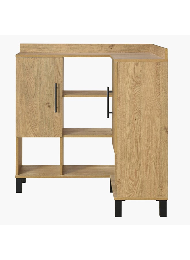 Home Box - Urban Edmond Engineered Wood Corner Coffee Bar Cabinet 90 x 96 x 29.8 cm - Image 1