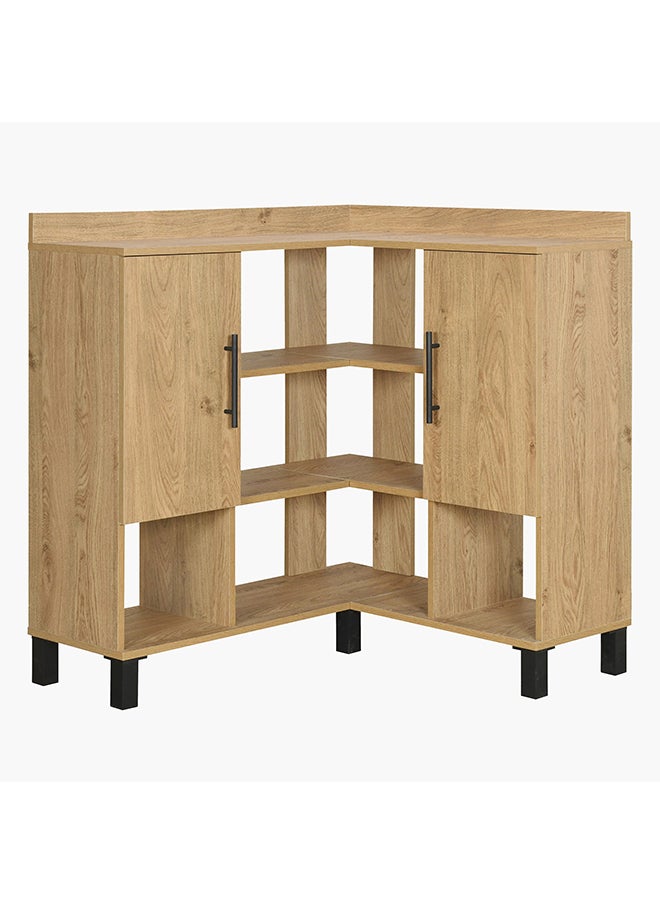 Home Box - Urban Edmond Engineered Wood Corner Coffee Bar Cabinet 90 x 96 x 29.8 cm - Image 1