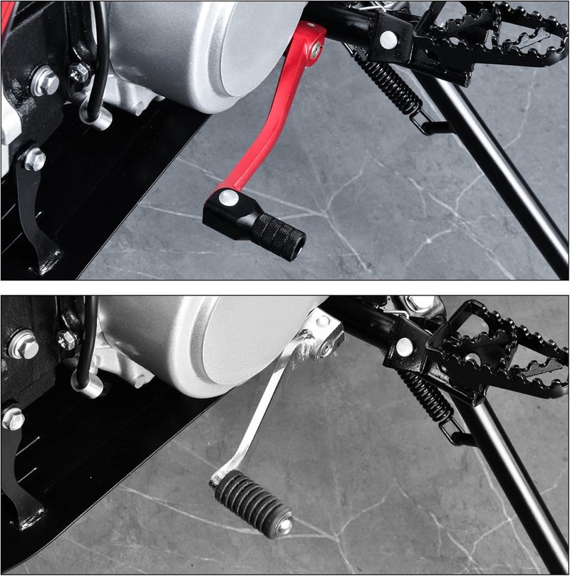RUTU Folding Gear Shifter Shift Lever, Aluminum Dirt Bike Shift Lever, Compatible with XR50 CRF50 XR CRF 50cc 70cc 90cc 110cc 125c Motorcycle, Dirt Pit Bike Lifan - Black and Red - Image 4