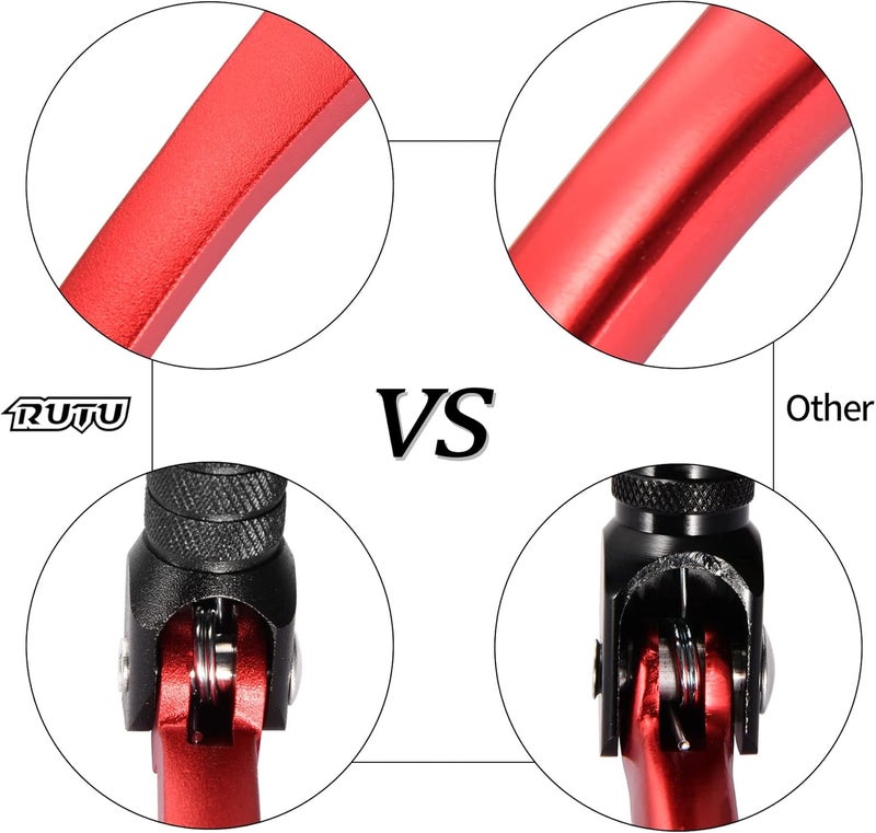 RUTU Folding Gear Shifter Shift Lever, Aluminum Dirt Bike Shift Lever, Compatible with XR50 CRF50 XR CRF 50cc 70cc 90cc 110cc 125c Motorcycle, Dirt Pit Bike Lifan - Black and Red - Image 3