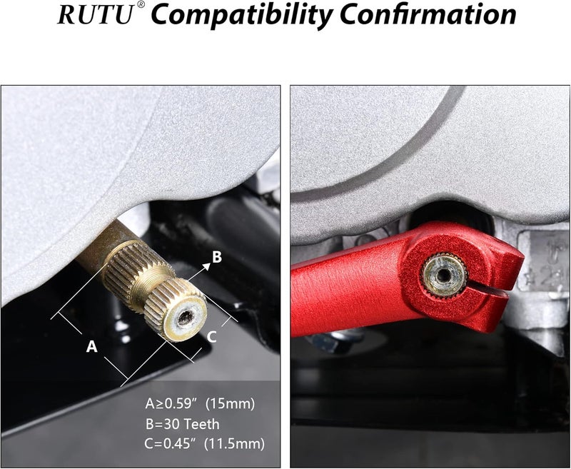 RUTU Folding Gear Shifter Shift Lever, Aluminum Dirt Bike Shift Lever, Compatible with XR50 CRF50 XR CRF 50cc 70cc 90cc 110cc 125c Motorcycle, Dirt Pit Bike Lifan - Black and Red - Image 5