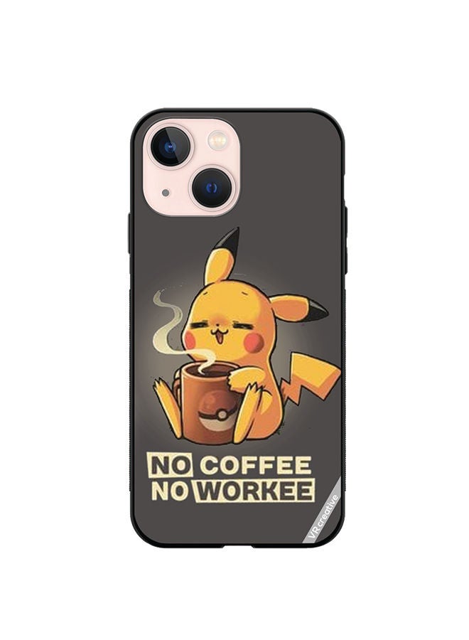 VR CREATIVE Protective Case Cover For Apple iPhone 14 No Coffe No Workk Design Multicolour - Image 1