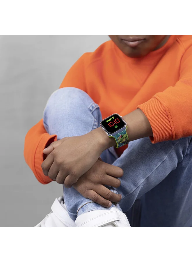 Disney Boys Digital Square Shape Silicone Wrist Watch - TMR4146 - 35 Millimeter