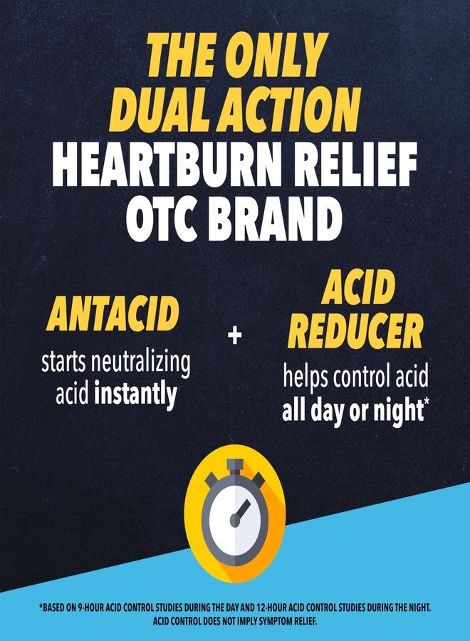 بيبسيد كومبليت، مُخفِّض حموضة كامل، أقراص مضغ مضادة للحموضة، ١٠ ملغ فاموتيدين، ٨٠٠ ملغ كربونات الكالسيوم، و١٦٥ ملغ هيدروكسيد المغنيسيوم لكل قرص دواء لحرقة المعدة، أقراص مضغ مضادة للحموضة، بنكهة التوت، ٧٠ قرصًا - Image 4