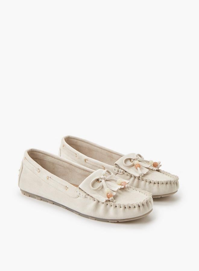 Le Confort Women Textured Moccasins - Image 1