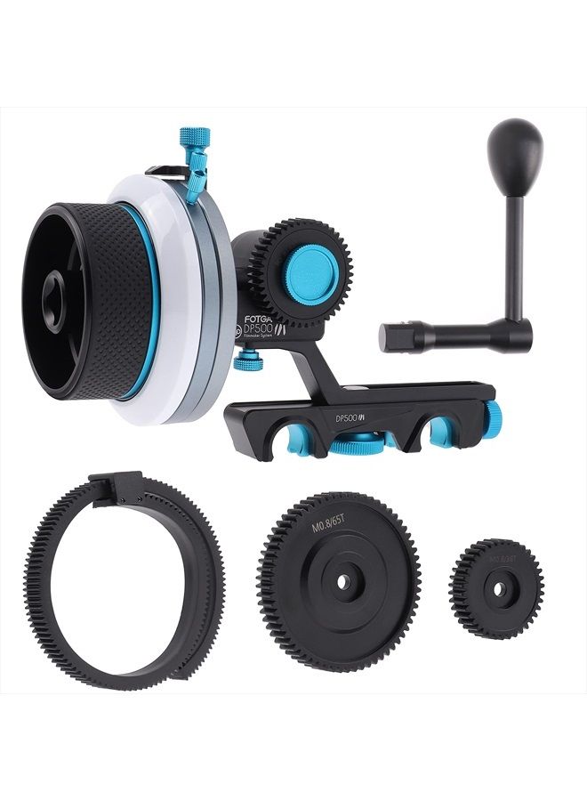 Fotga DP500III Follow Focus Puller w/A/B Stop,15mm Quick Release Rod Clamp for Canon Nikon Sony Blackmagic DSLR Cinema Camera Video Mirrorless Camera Cine Lens Film Movie Video Making No Backlash - Image 1