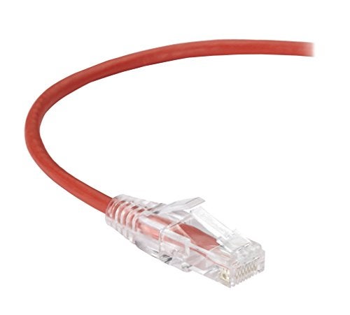 Black Box خدمات الشبكة الصندوق الأسود 1 قدم كات 6 رفيع أحمر 28AWG كابل توصيل - Image 1