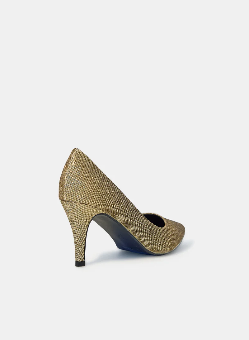 Anne Michelle Shimmery Pointed Toe Heels
