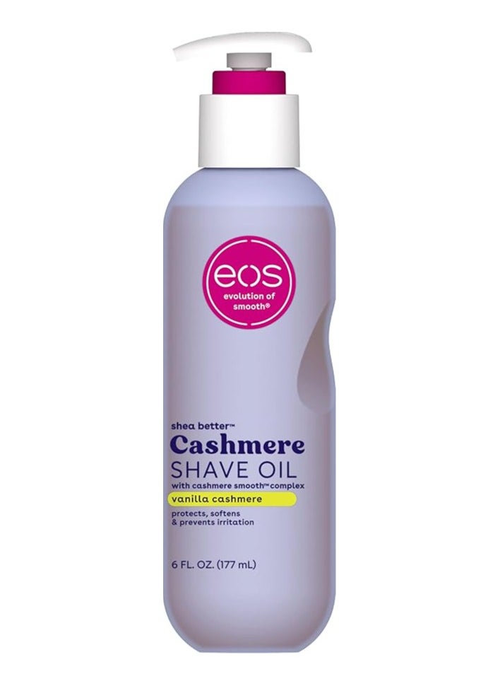 EOS eos Shea Better Cashmere Skin  Shave Oil- Vanilla Cashmere Scented, 6 fl.oz(177ml)  - Image 1