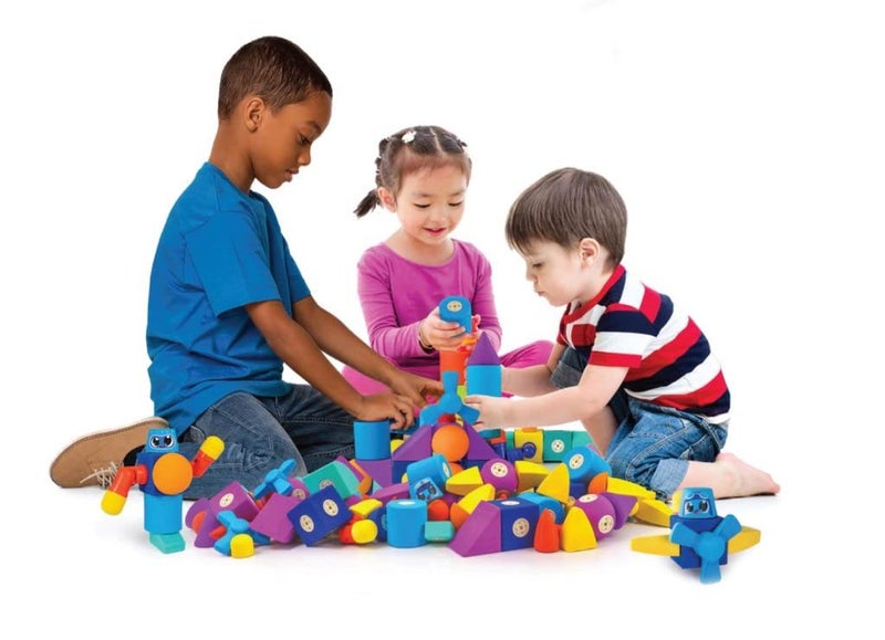 Blockaroo Magnetic Foam Blocks – STEM Preschool Toys for Children, Toddlers, Boys and Girls, The Ultimate Bath Toy – 50 Piece Set, Bath Building Blocks, Engineering Toys for Kids 3-6 - Image 4