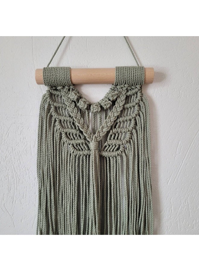 Antikiano An elegant handmade macrame piece, carefully crafted from natural cotton threads. It combines simplicity and beauty in a modern bohemian design. Featuring balanced knots and fine details, it adds a unique artistic touch to any space. Perfect for decorating walls in bedrooms, living rooms, or hallways, and also makes a special gift for lovers of handmade decor and boho style. - Image 3