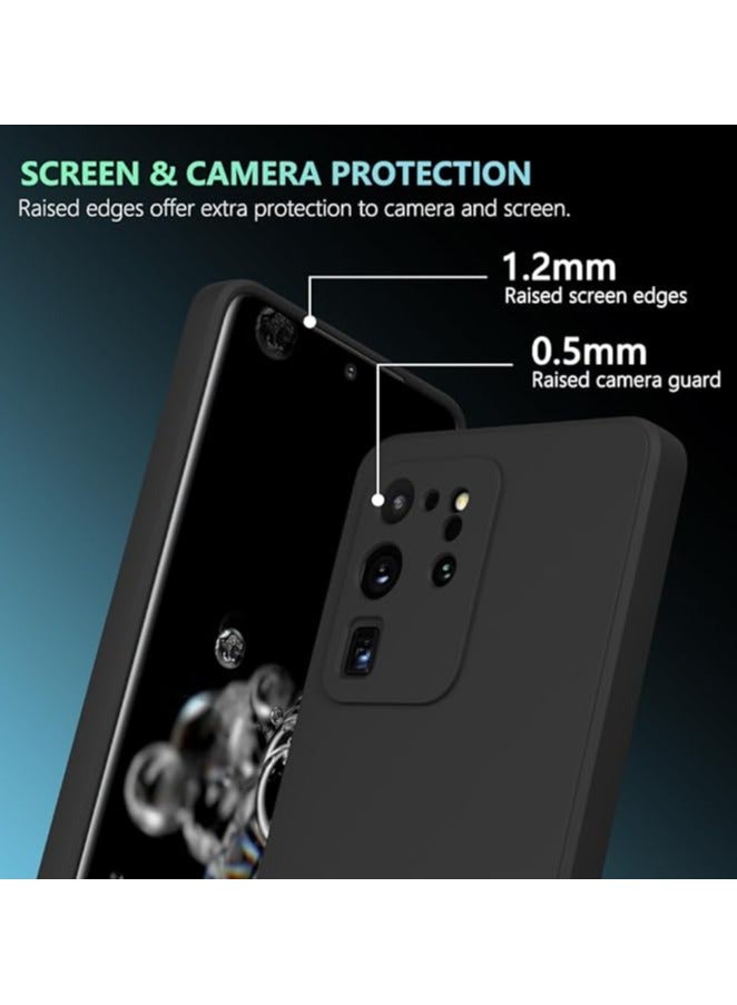 Case for Samsung Galaxy 20 Ultra Back Cover Slim Fit for Soft TPU Cover Flexible Silicone Cover Matte Samsung Galaxy S20 Ultra Black - Image 5