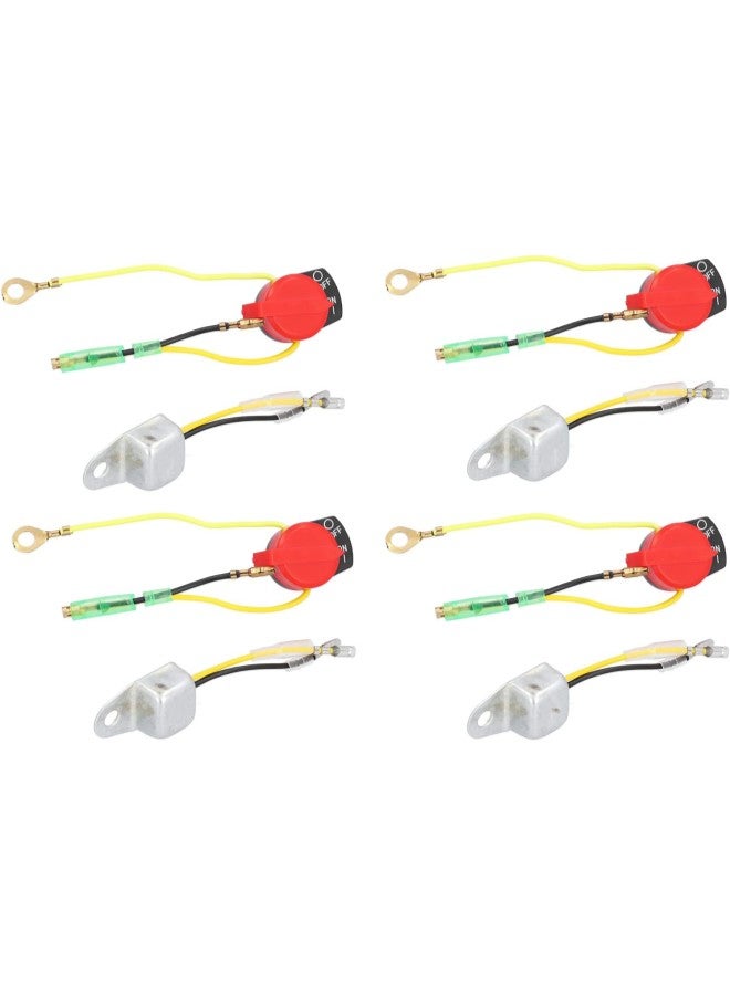 klarako 8Pcs Low Oil Alert Sensor Wide Compatibility ABS Plastic Stable Safe Durable Engine Stop Switch for GX120 GX160 5.5HP ABS Material - Image 1