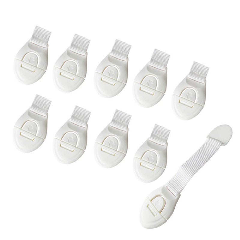 Nyganmelloz 10 Pack Child Safety Cabinet Latches with 3M Strong Adhesive