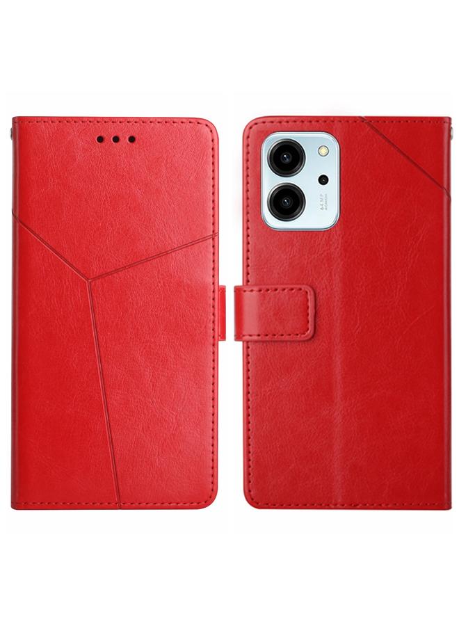 اس-توب جراب هاتف Honor 80 SE HT01 من الجلد القابل للطي بنمط على شكل حرف Y - Image 1