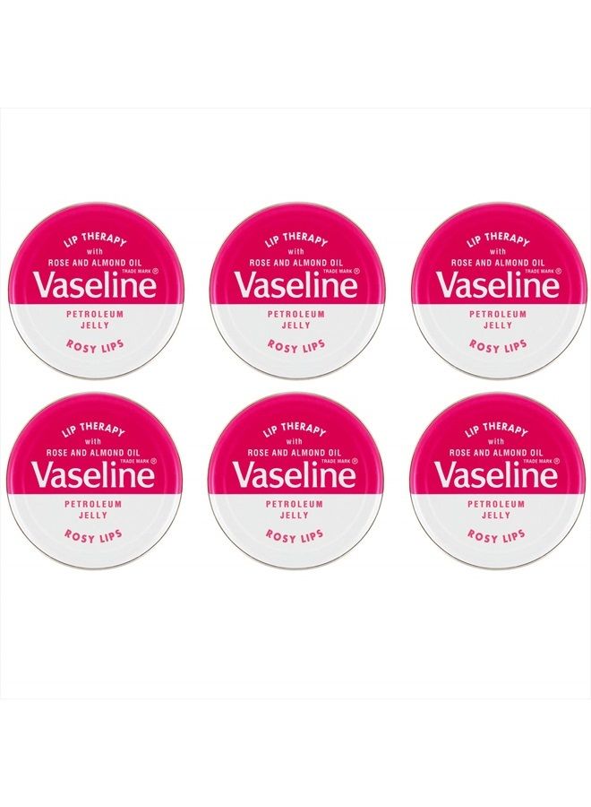 Vaseline Lip Therapy Petroleum Jelly 20g With Rose & Almond Oil Rosy Lips - Image 1