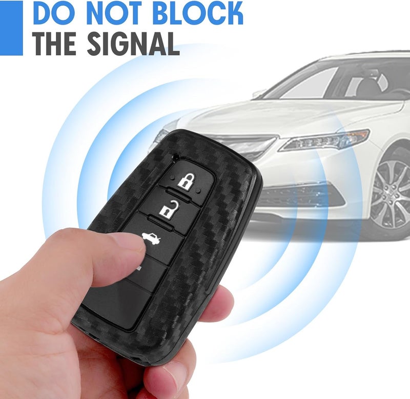 WORCAS Key Fob Case - Carbon Fiber Silicone Cover (2 Pcs) - Image 5