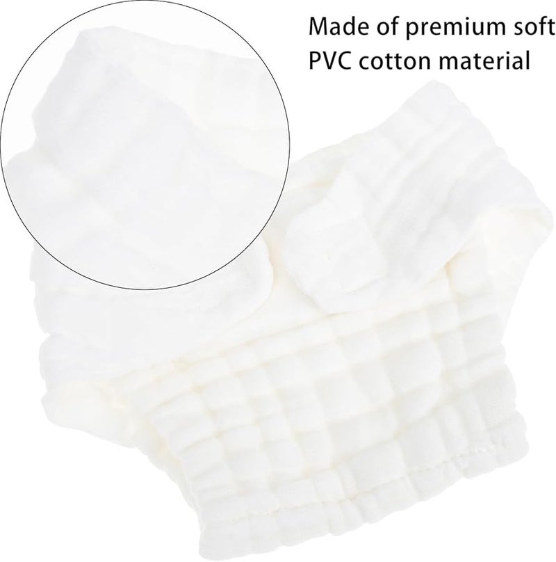 Newborn Cloth Diapers 5 Pack Washable Diaper Pants With Organic Inserts White - Image 4