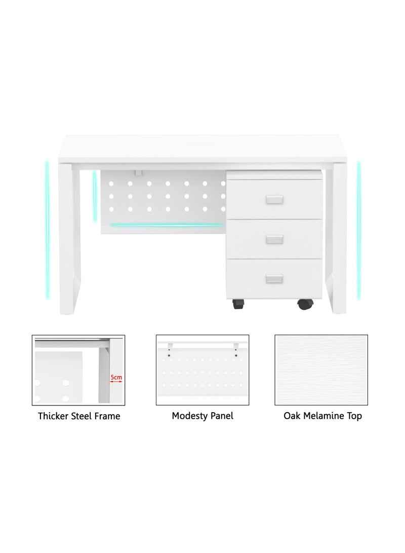 Mahmayi Vorm 136-16 White Modern Workstation - Image 3