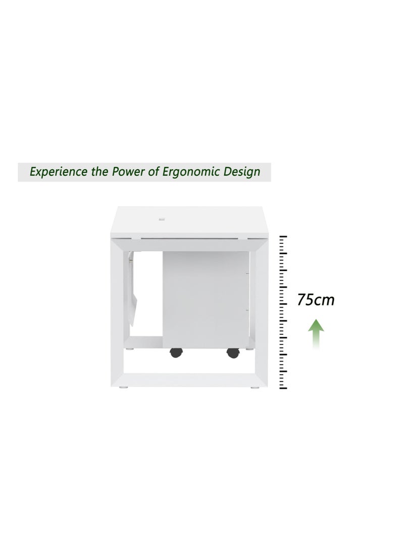 Mahmayi Vorm 136-16 White Modern Workstation - Image 4