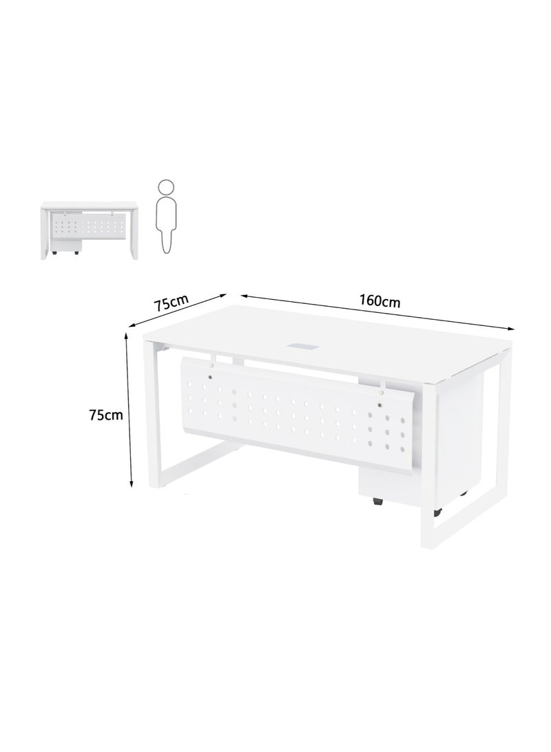 Mahmayi Vorm 136-16 White Modern Workstation - Image 5