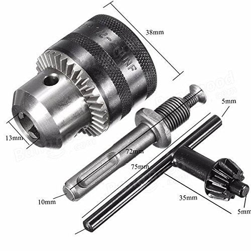 Mass Pro Heavy Duty 13Mm Drill Chuck With Sds Adapter&Chuck Key-Alloy Steel Construction-Versatile Compatibility For Drilling Machines-Secure Grip&Precise Drilling-Durable&Reliable Tool - Image 4
