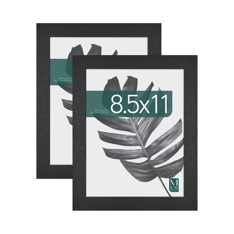 أم سي أس MCS Studio Gallery 8.5x11 إطار صورة أسود عربات الخشب ، إطار صورة للصور للصور الملصقات والمطبوعات الفنية و Eastel لعرض Tapletop (2 حزمة) - Image 1