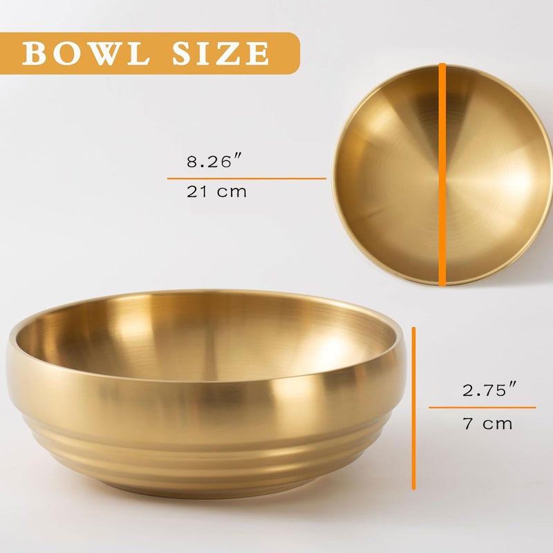 CM CHIC MONDAY Key Bowl for Entryway Table, Decorative Bowls and Key Dish Holder, Fruit Bowls for Kitchen Counter Table, 8.26" Gold - Image 2
