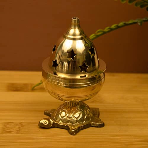 Spillbox Traditional handicrafted Brass Tortoise Diya with Lid|Oil Lamp|Deepak|Vastu|Deep with Lid|Kuber Diya with Tortoise|Pooja Diya|Puja Kuber Deep – Kachua Goblet - Image 4