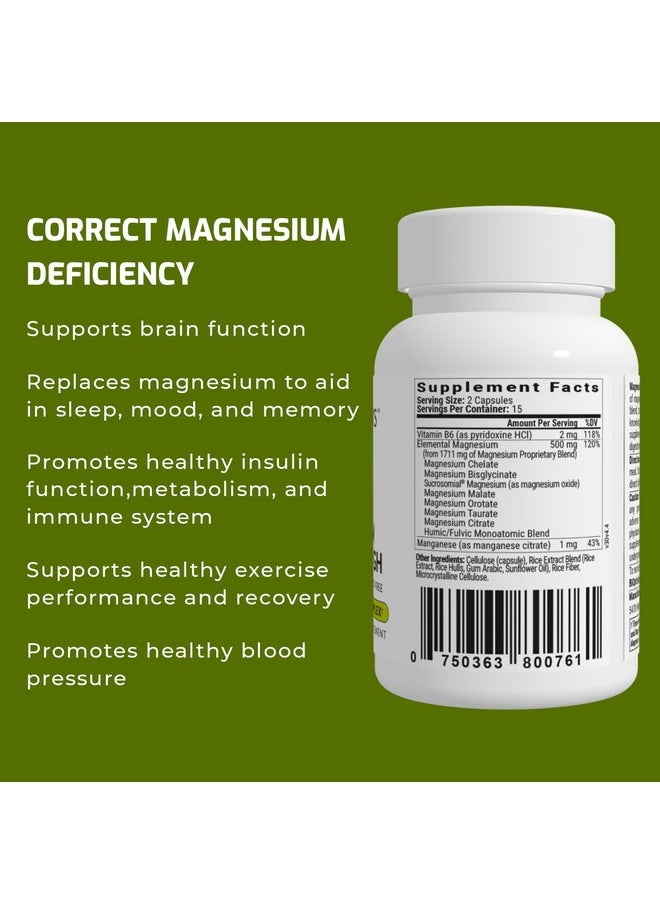 BiOptimizers - Magnesium Breakthrough Supplement 4.0 - Has 7 Forms of Magnesium: Glycinate, Malate, Citrate, and More - Natural Sleep and Brain Supplement - 30 Capsules - Image 1