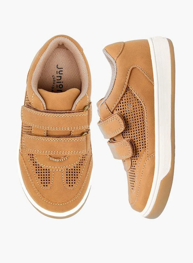 جونيورز Boys Hook & Loop Ankle School Sneakers