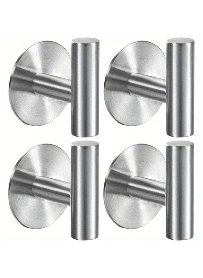 قطعتان من خطاطيف الفولاذ المقاوم للصدأ الأسود اللاصقة، خطاطيف حائط مقاومة للماء للمناشف والمعاطف والحمام - Image 4