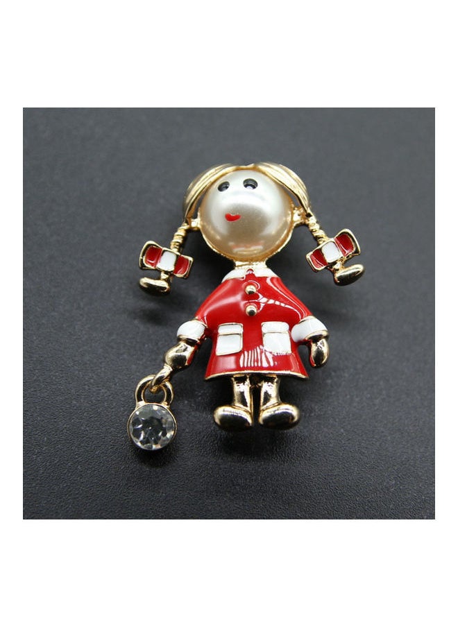 NIBEMINENT - Lovely Bunches Little Girl Shiny Brooch Pin Women Shirt Suits Scarf Decoration - Image 1
