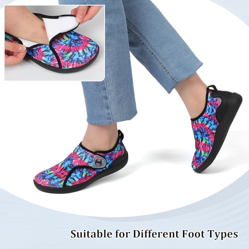 Scurtain Diabetic Shoes for Women Extra Wide Recovery Nursing Shoe Comfortable Bunion Edema Neuropathy Orthopedic Sneakers Zero Drop Sole Grounding Shoes Size 10 - Image 5