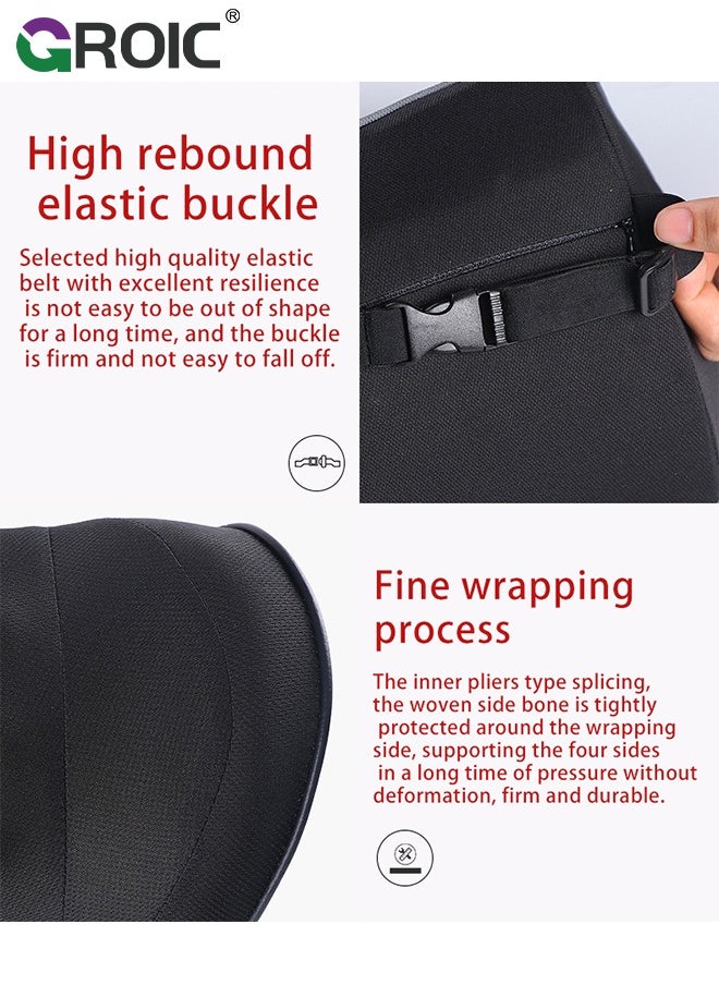 GROIC Car Seat Massage with Massage Function, Electric Back Lumbar Support Massage Pillow for Car, Memory Foam Design for Enhanced Comfort and Pain Relief - Ergonomic Support for Long Drives  - Image 4