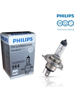 Philips 2 Pieces 12V H4 60/55W Headlight Bulb with Prong 