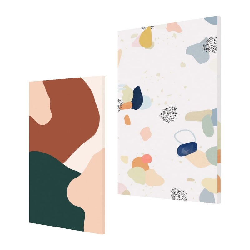 Marktna A double canvas painting with a modern design, total size 100 x 70 cm - Image 2