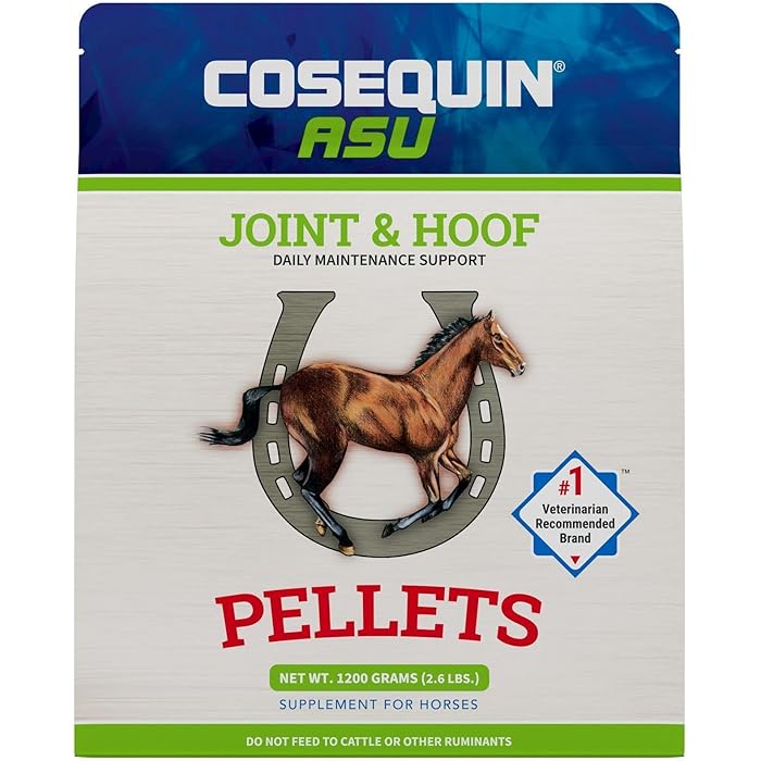 Nutramax Laboratories Cosequin ASU Joint & Hoof Pellets Joint Health Supplement for Horses - Pellets with Glucosamine, Chondroitin, MSM, and Biotin, 1200 Grams - Image 1