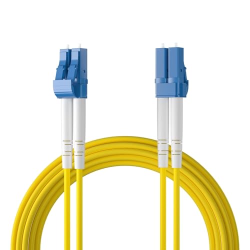 ipolex LC to LC Fiber Patch Cable Single Mode Duplex - 20m(66ft) - OS2 Fiber Optic Cable Cord Jumper- LSZH 9/125μm, 10Gb/Gigabit, SMF, Yellow - Image 1