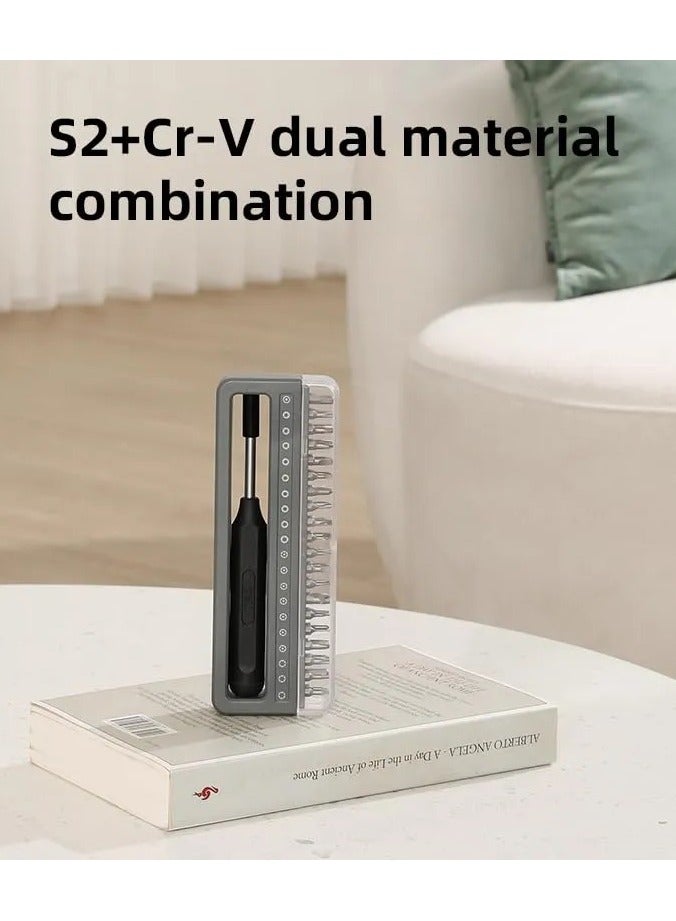 Deli Deli DL241041 Precision Screwdriver Set with 41 Pcs Magnetic Bits Double Material Aluminum Alloy Cap Handle & High Torque Grip Tool Kit for Electronics Repairing  - Image 2