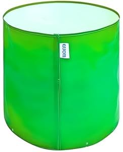 Essoti Premium Hdpe Uv Protected 260 GSM Round Shaped (Pack of 10 (Green), 9 x 9 Inch) Green Colour Plants Grow Bags Suitable for Terrace and Vegetable Gardening - Image 1