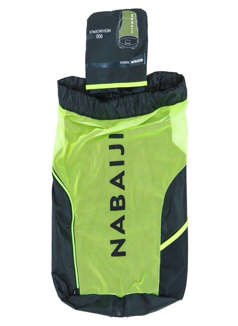 NABAIJI NABAIJI by DECATHLON, Swimming Mesh Pool Bag 900 Lightweight & Quick-Dry Yellow  - Image 3