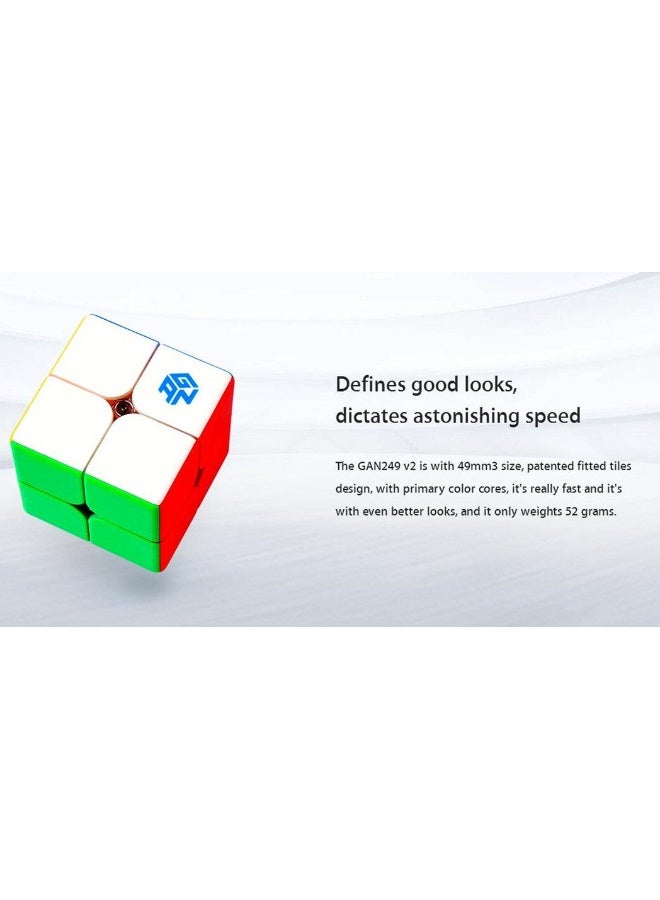 CuberSpeed CuberSpeed Gan 249 2x2 stickerless gan 2x2 Speed Cube Gan 249 V2 Speed Cube  - Image 5