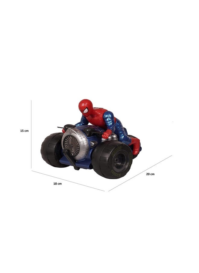 Goyal's Goyal's Modern Style 360° Acrobatic Stunt Spin Racer Motorcycle Toy Stunt Men With Attractive Lights & Music For Kids (Spider-Men),Multicolor  - Image 3