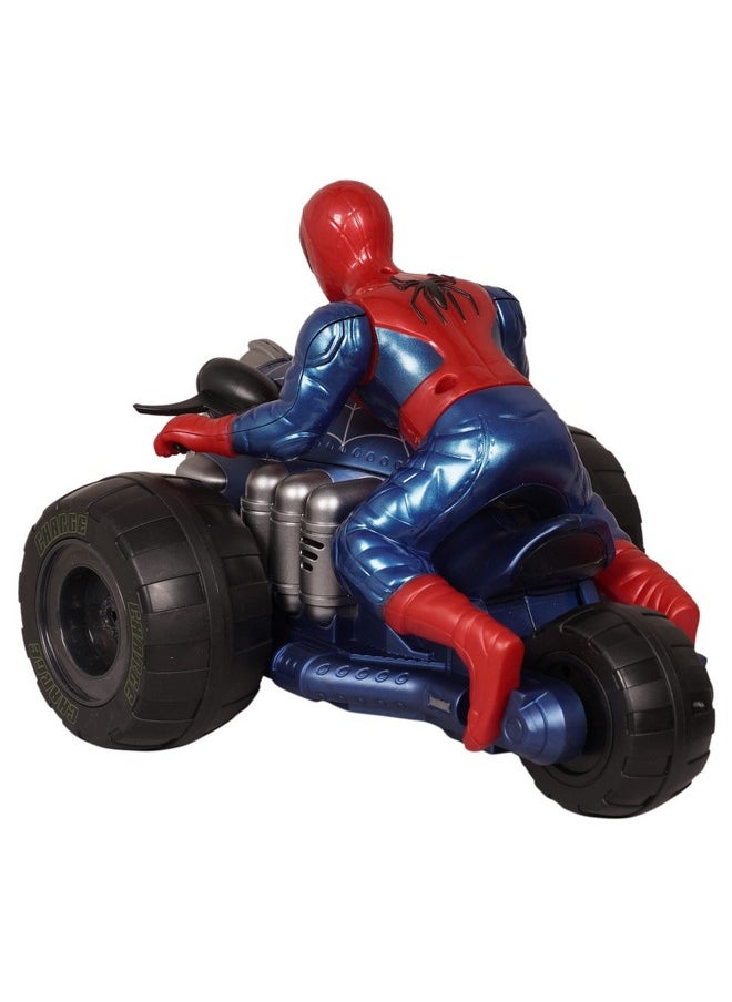 Goyal's Goyal's Modern Style 360° Acrobatic Stunt Spin Racer Motorcycle Toy Stunt Men With Attractive Lights & Music For Kids (Spider-Men),Multicolor  - Image 2