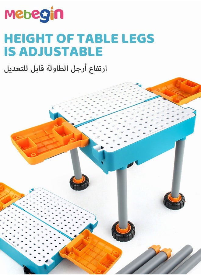 MEBEGIN - 260 PCS Multifunctional Building Blocks 2 in 1 Assembly Deformation Bus with Toy Drill Driver Tool Set DIY Assembled Storage Bus Twist Screw Toy - Image 1